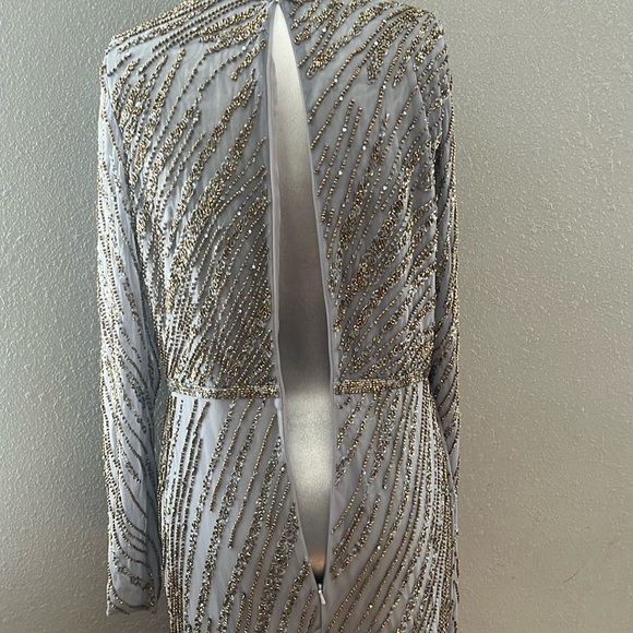 MAC DUGGAL Long Sleeve Beaded Column Gown 5240 NWT - Picture 7 of 17